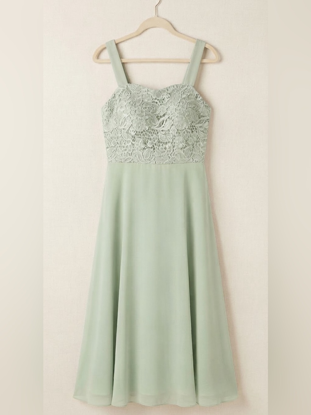 Women's Soft Sage Green Formal Dress with Lace Bolero Jacket  - NWT Size US16